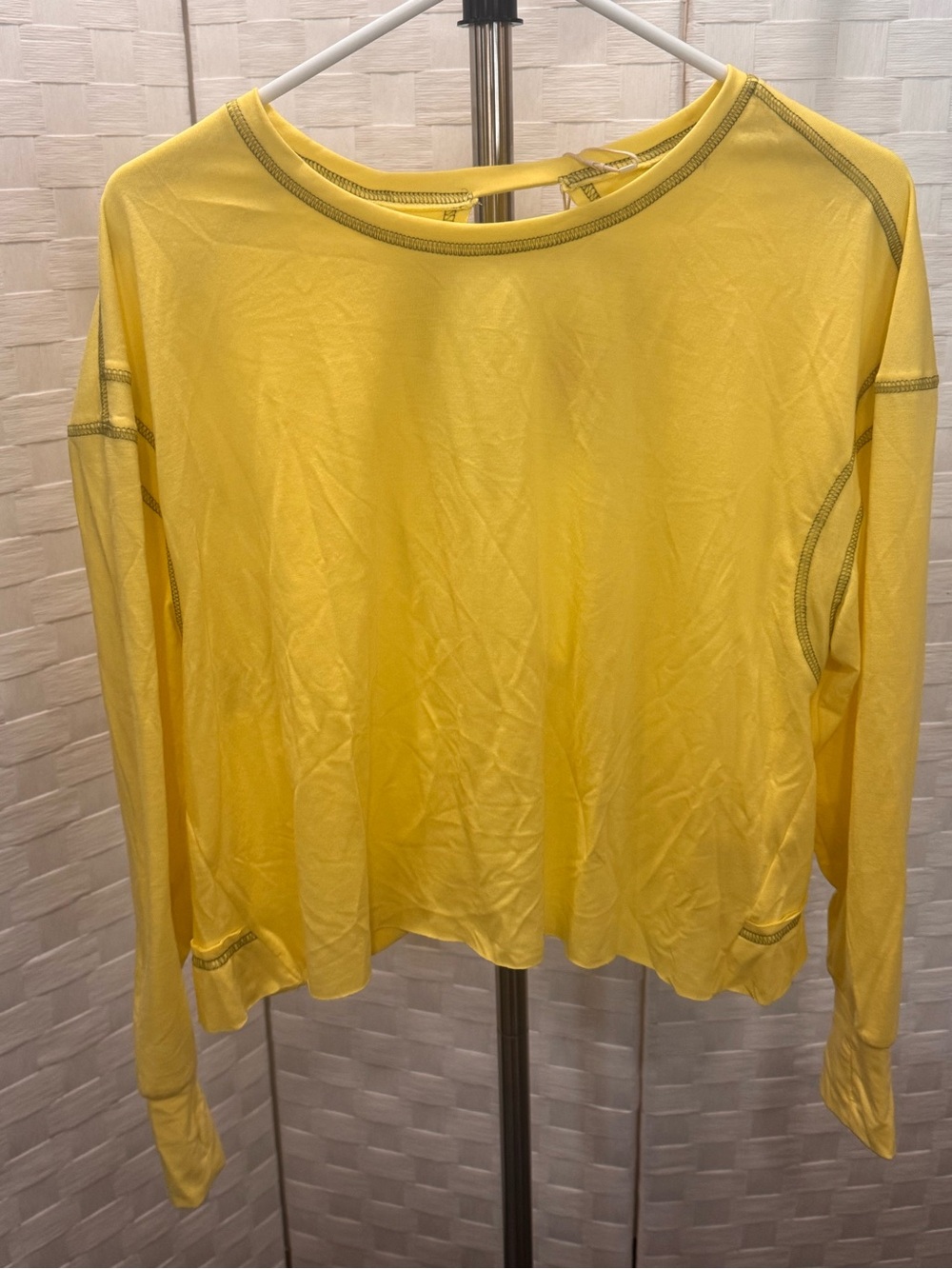 Amazon Women's Yellow Long-Sleeve Crewneck Top